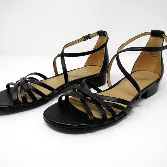 Naturalizer Haleigh Black Leather Sandal - Size 7 - Picture 2 of 5